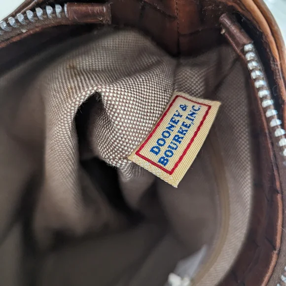 Rare Made in Italy Croc embossed DOONEY and Bourke convertible handbag - Picture 12 of 12